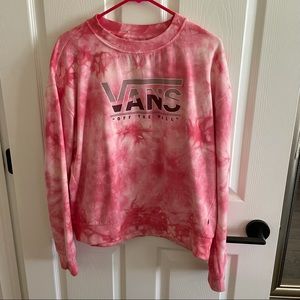 Vans Pink Tye Die Crewneck Sweatshirt